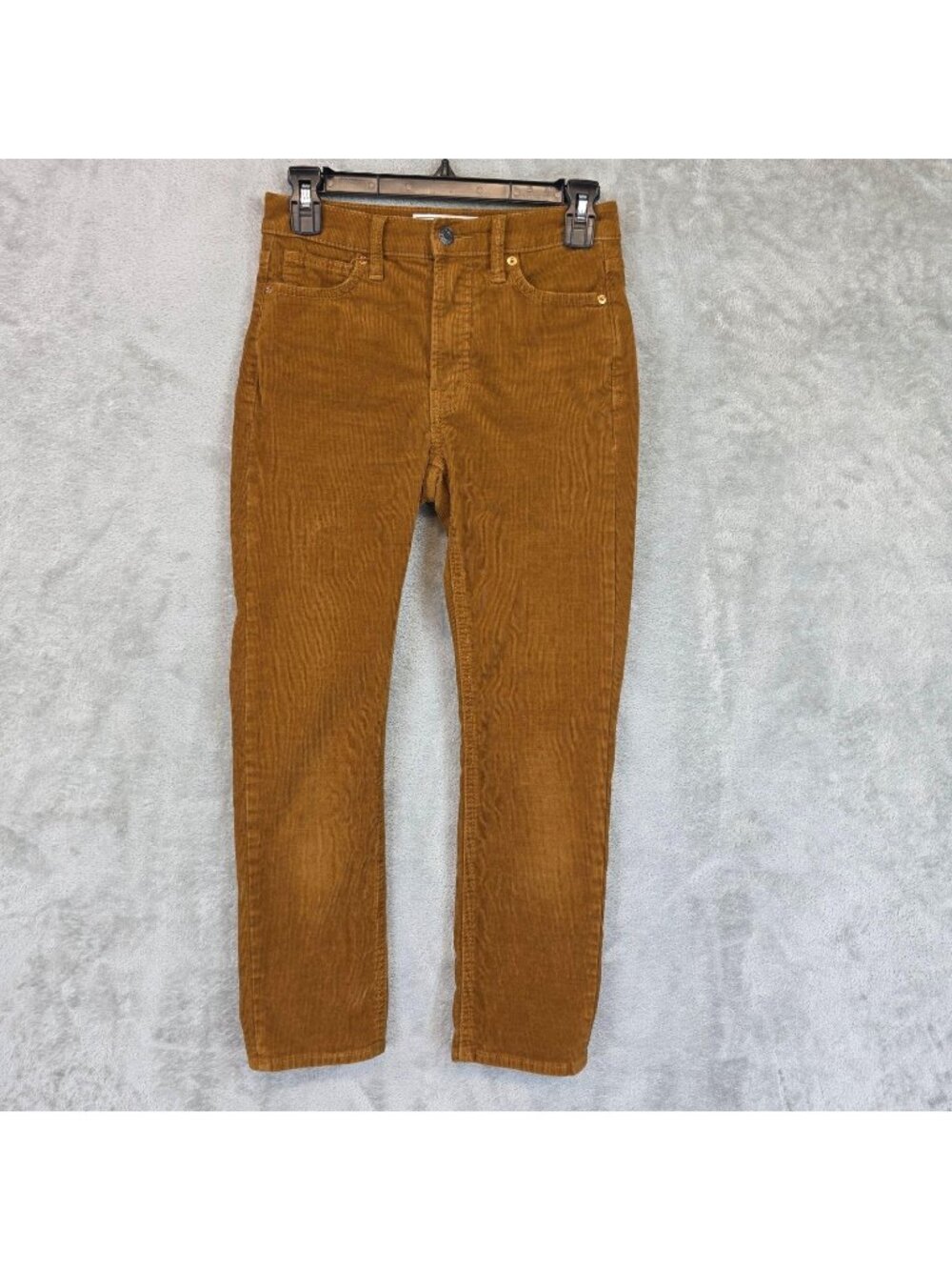 Gap Vintage Slim High Rise Pants Womens 00P Brown Corduroy Ankle Stretch
